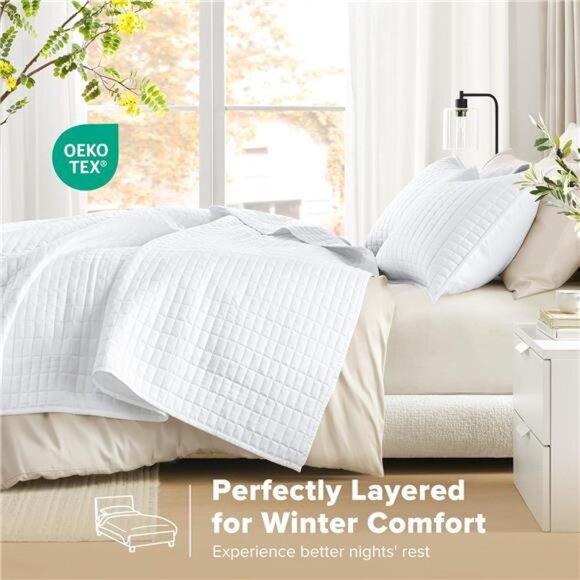 Comfort Spaces Kienna Quilt Set- Double Sided Stitching Design Summer Blanket - Picture 3 of 7